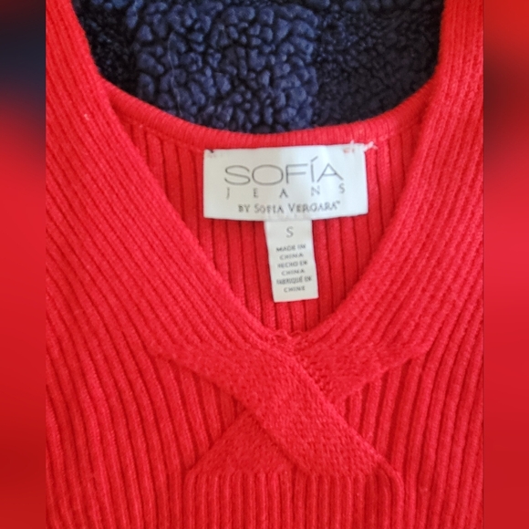 Women's Red Sweater - Picture 2 of 3